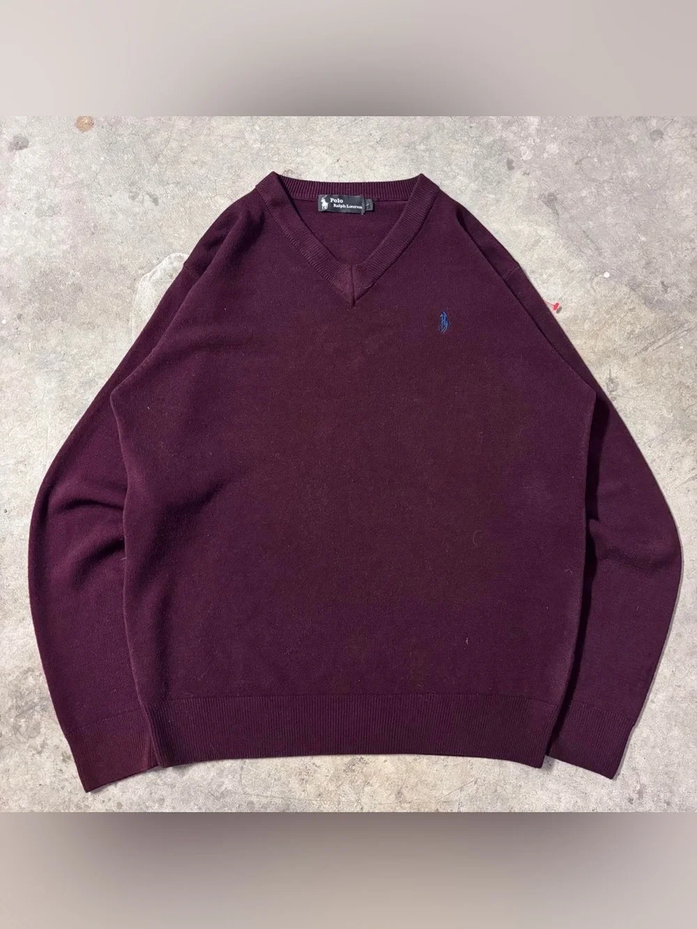 Polo by Ralph Lauren Men's V-Neck Sweater - Deep Wine